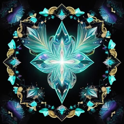 Gemstone Pegasus with Optical Illusion Design