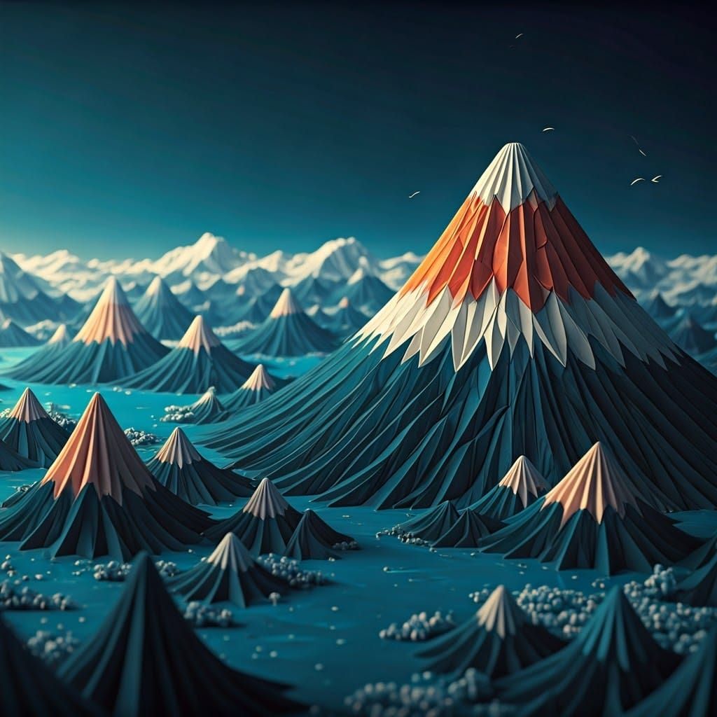 Japanese-Style Origami World in Vibrant Colors