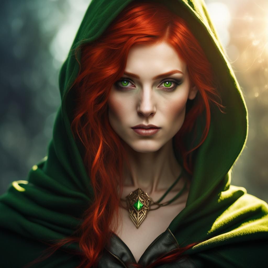 Mysterious Half-Elf Rogue in Divine Light