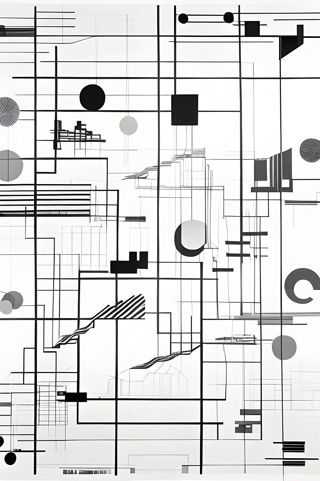 Abstract Graphic Score Inspired by Experimental Music