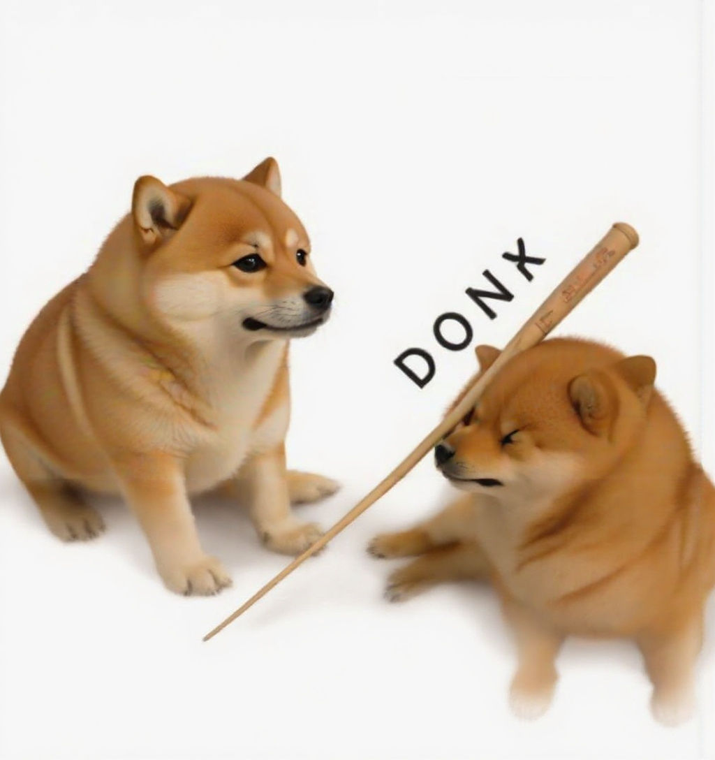 Two Shiba Inus in a Comedic Confrontation