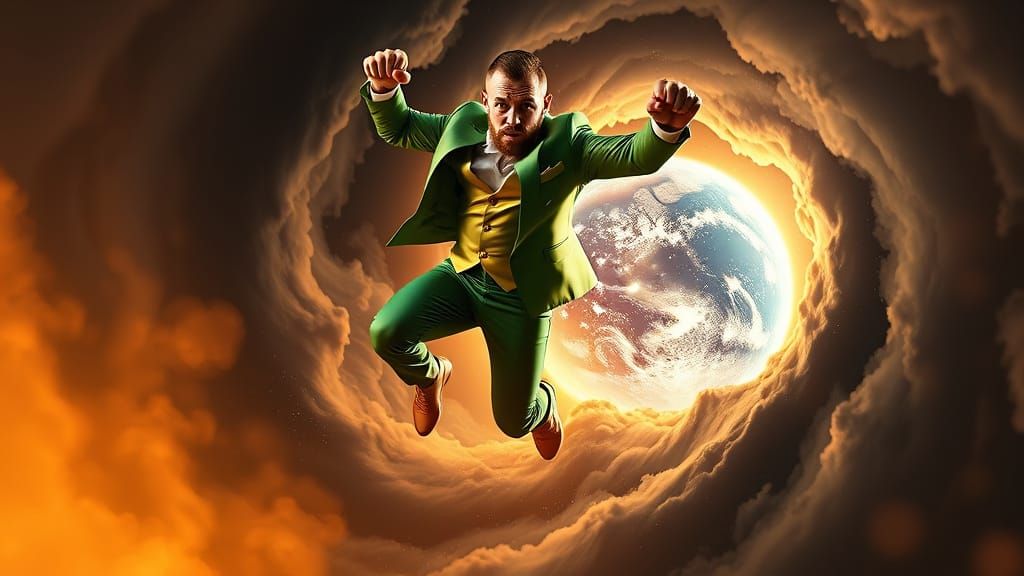 Conor McGregor Saves Earth in Cosmic Battle, Cinematic Style