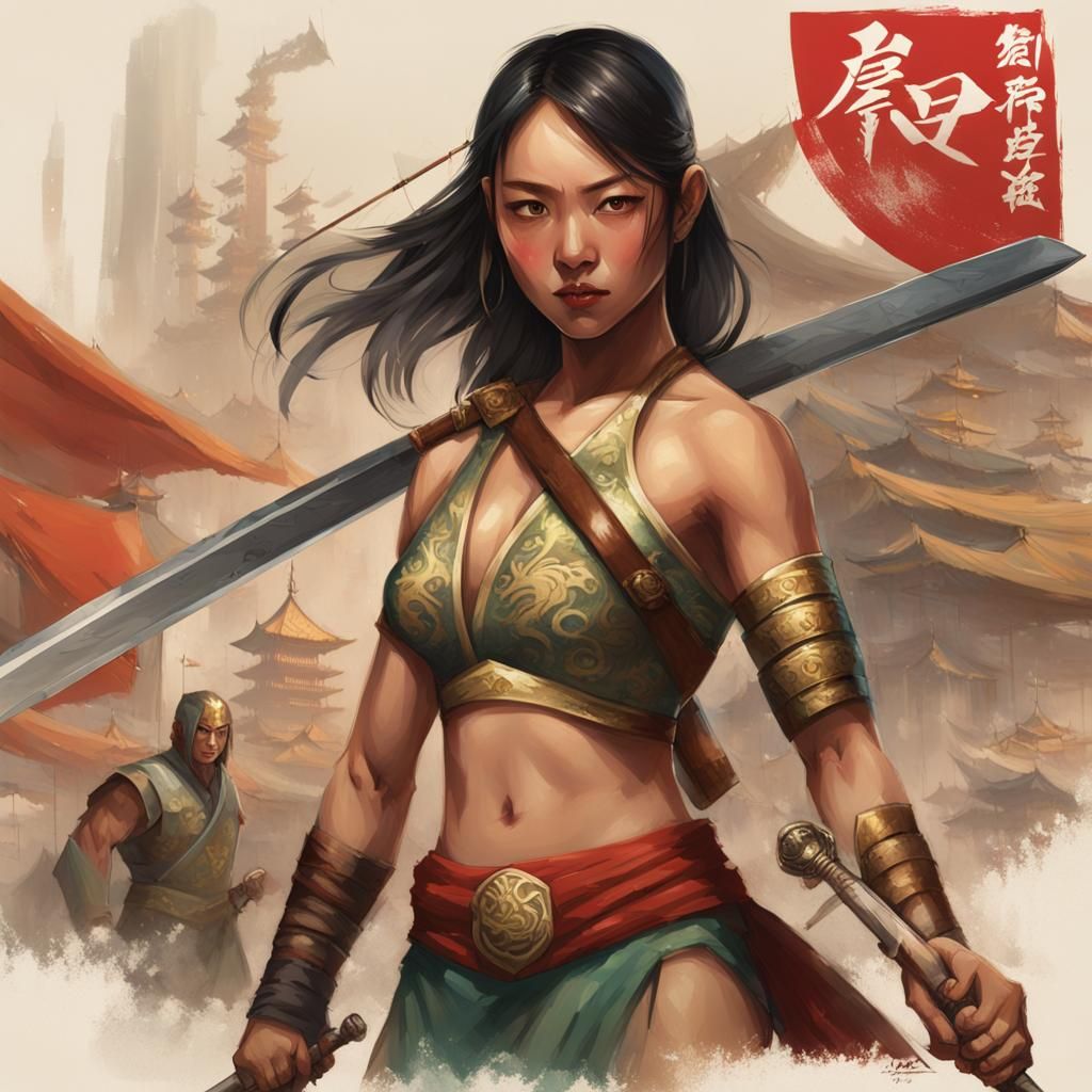 Diverse Bikini Warriors: Hyperdetailed Concept Art