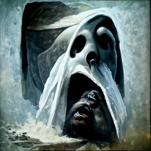 Ghostface Horror in the Style of Gustave Doré