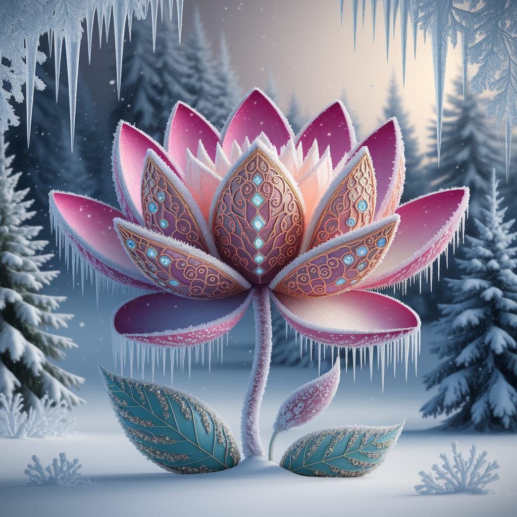 Beautiful Wintertime Lotus
