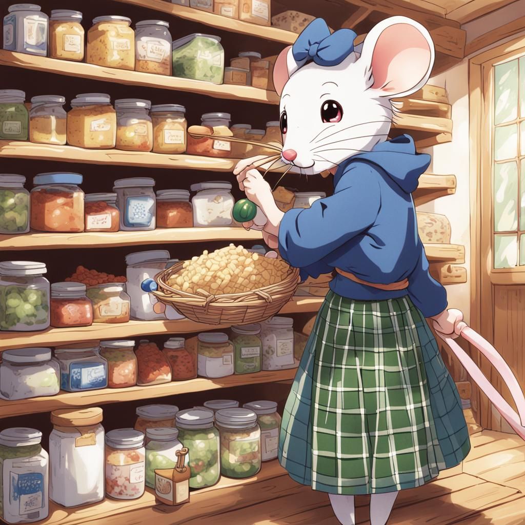Mouse with Match in Anime Key Visual Style