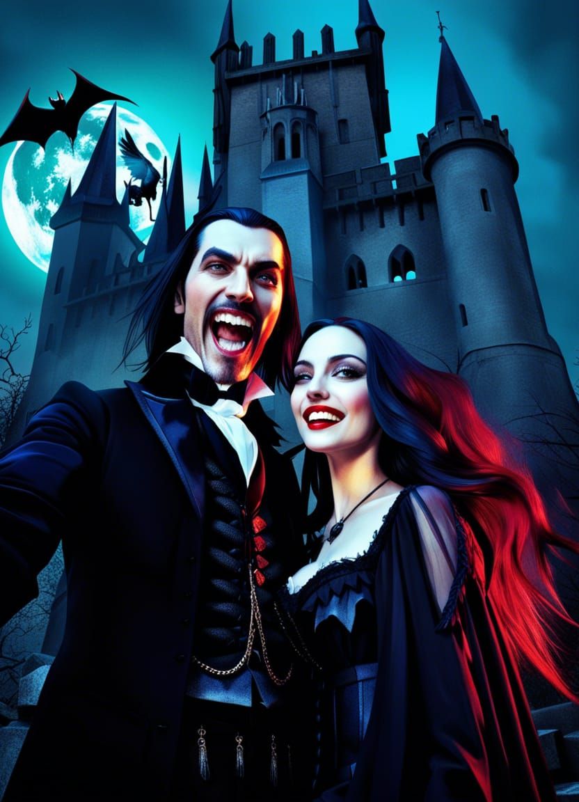 Night Selfie with Dracula!