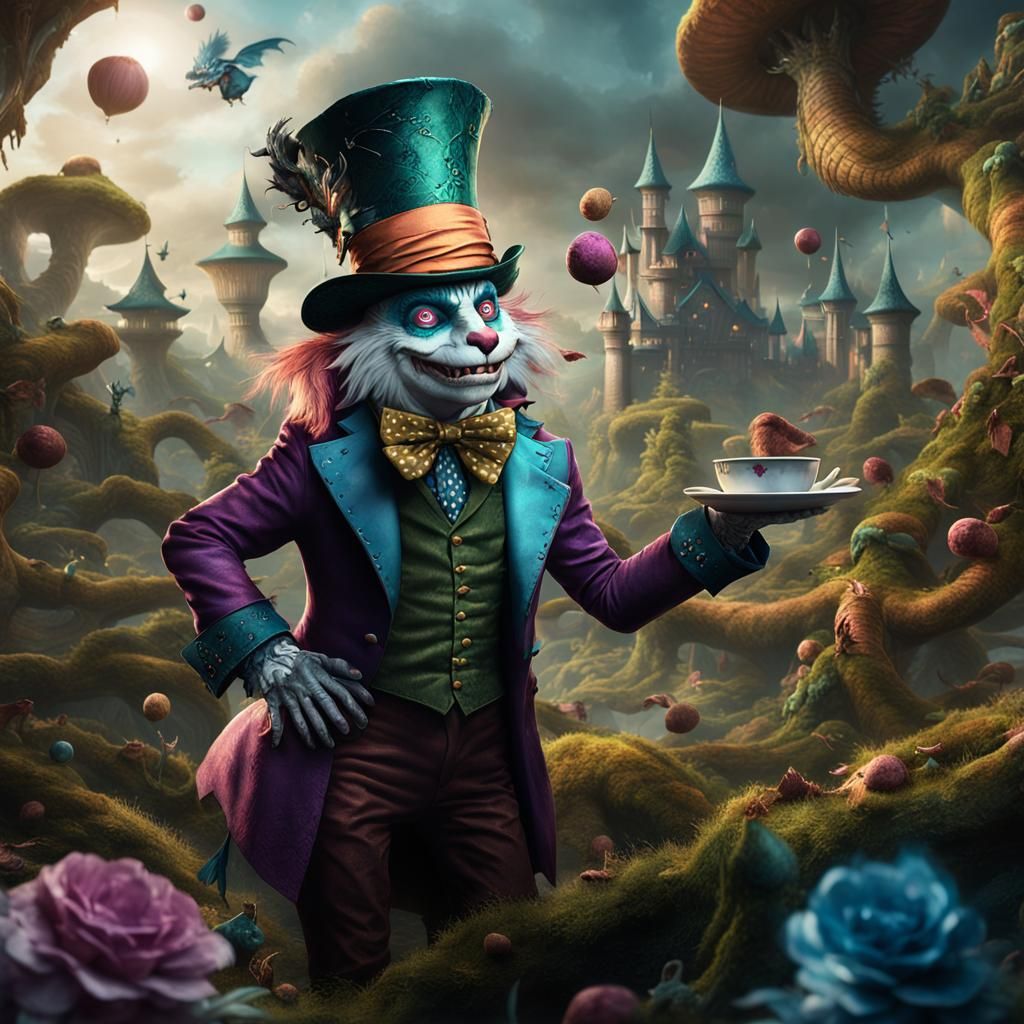 Mad Hatter Dragon: Fantasy Concept Art