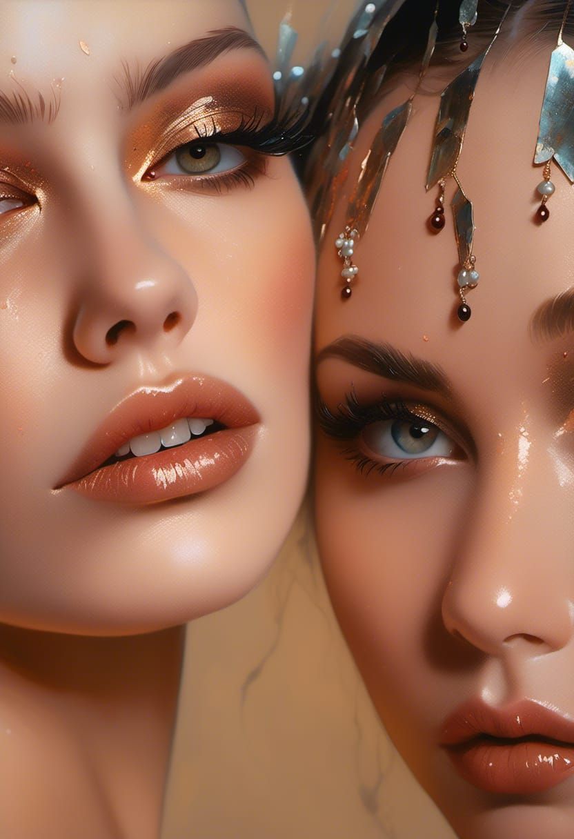 Dark Queen Portrait in Oil Painting Style