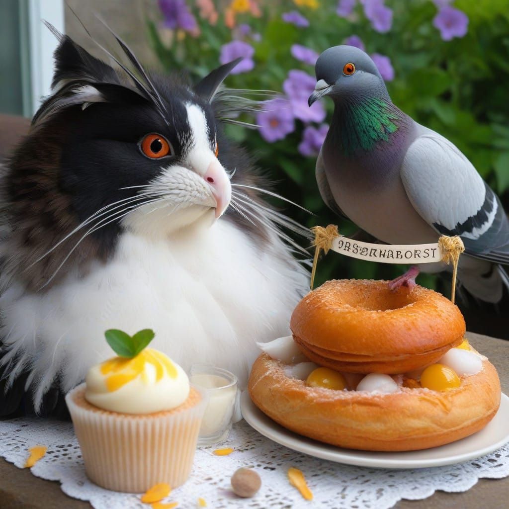 Misty City Pigeon Perched on Weathered Windowsill