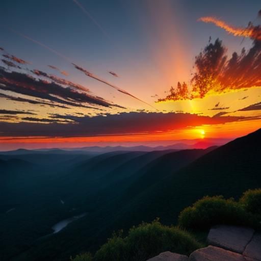 A breathtaking landscape, a mesmerizing sunset