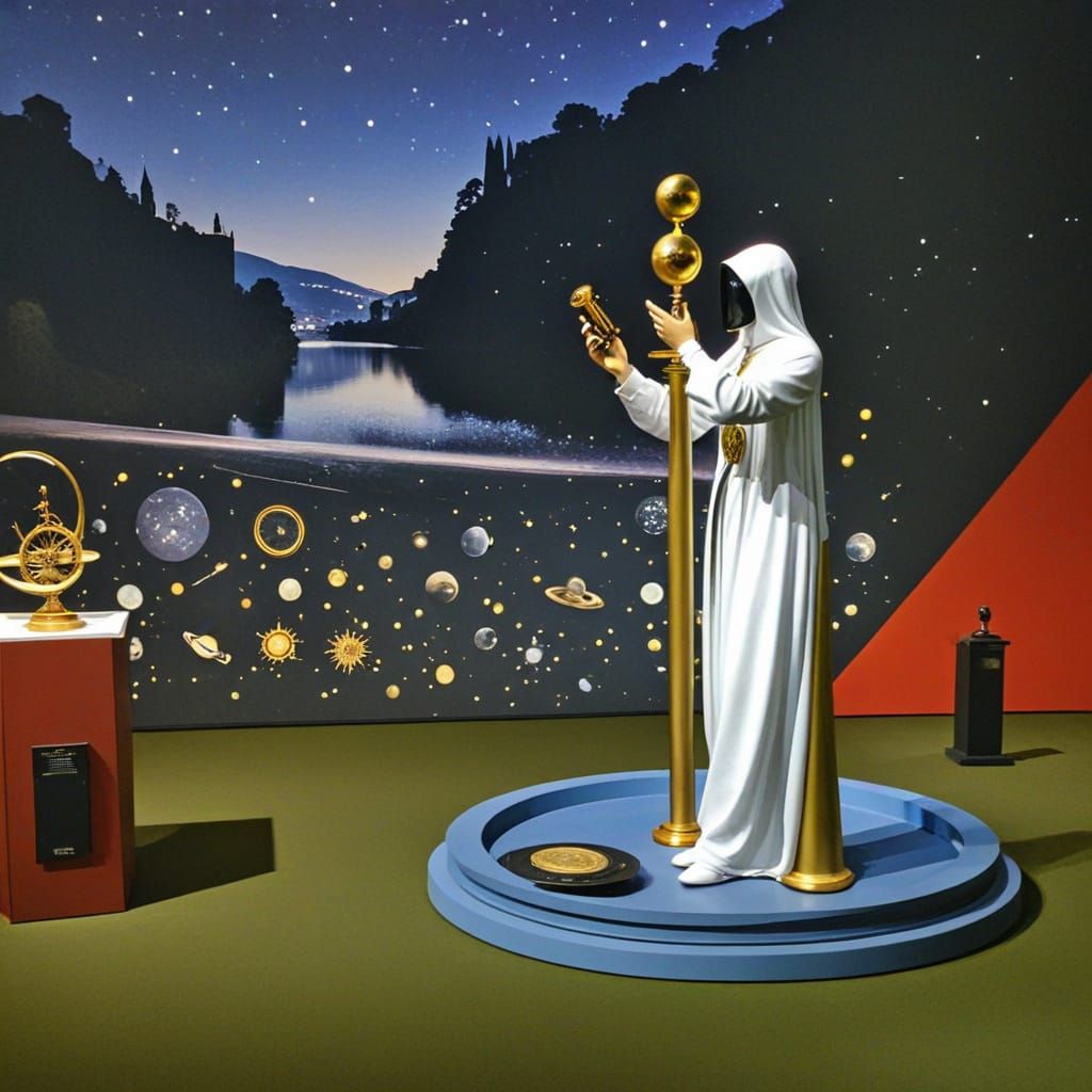 Vintage Astronomy Instruments in a 16th Century Italian Muse...