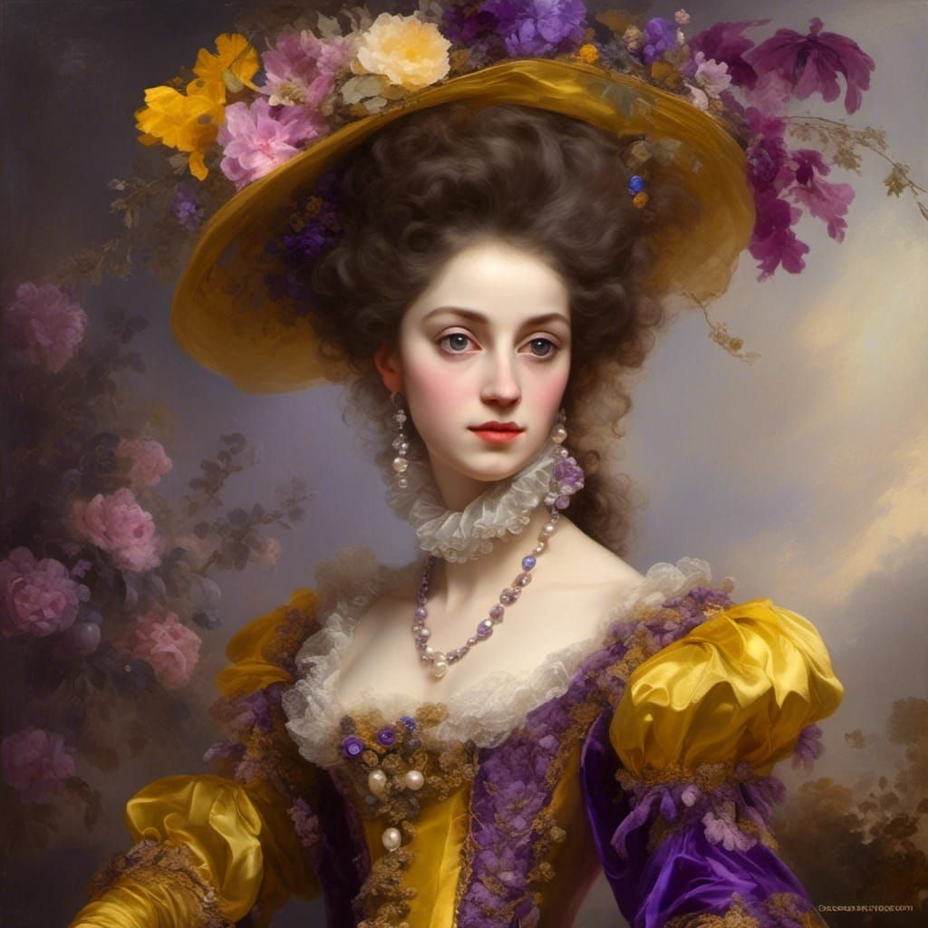 Gainsborough-Style Portrait of a Modestly Dressed Lady