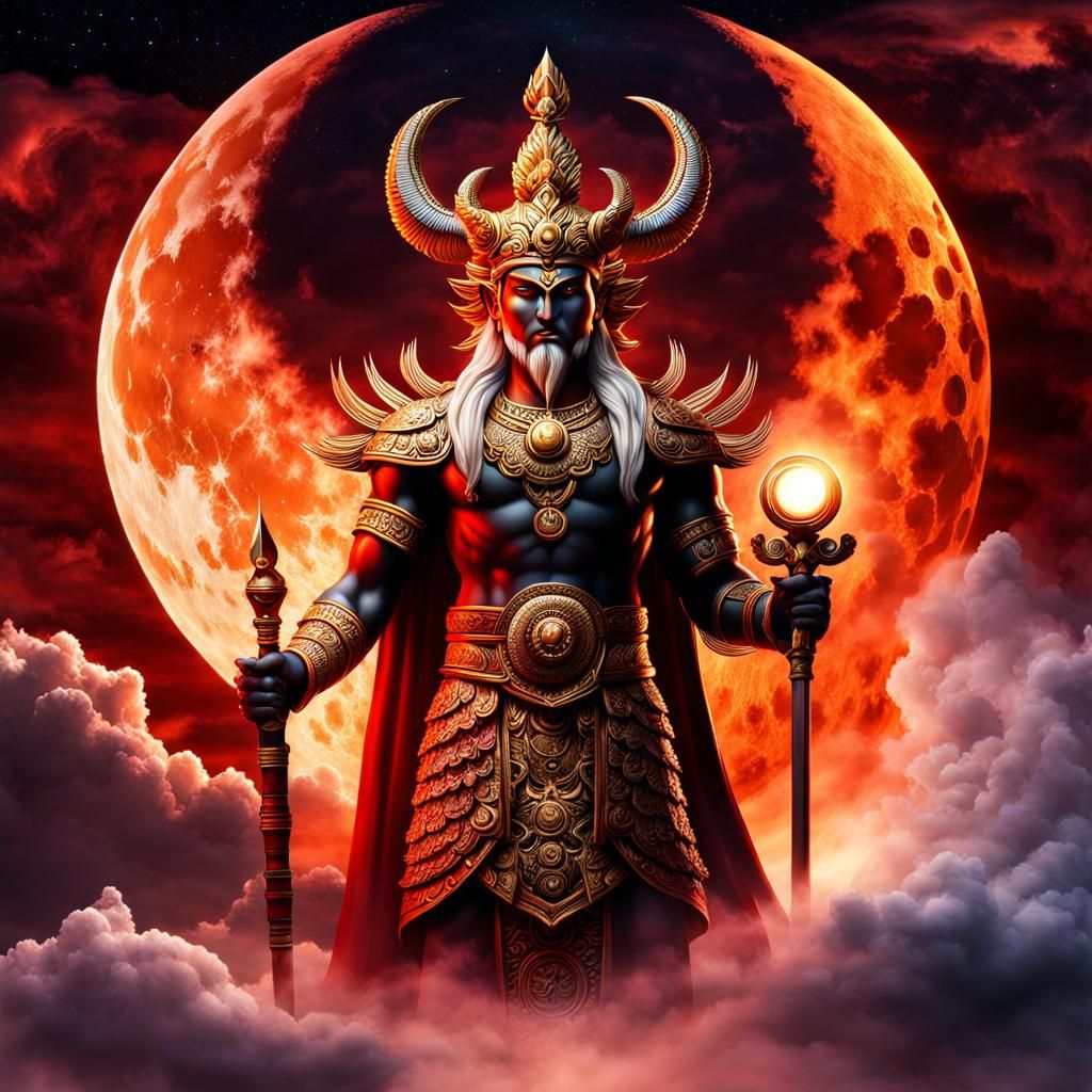 Nusku God of Fire and Light Digital Art