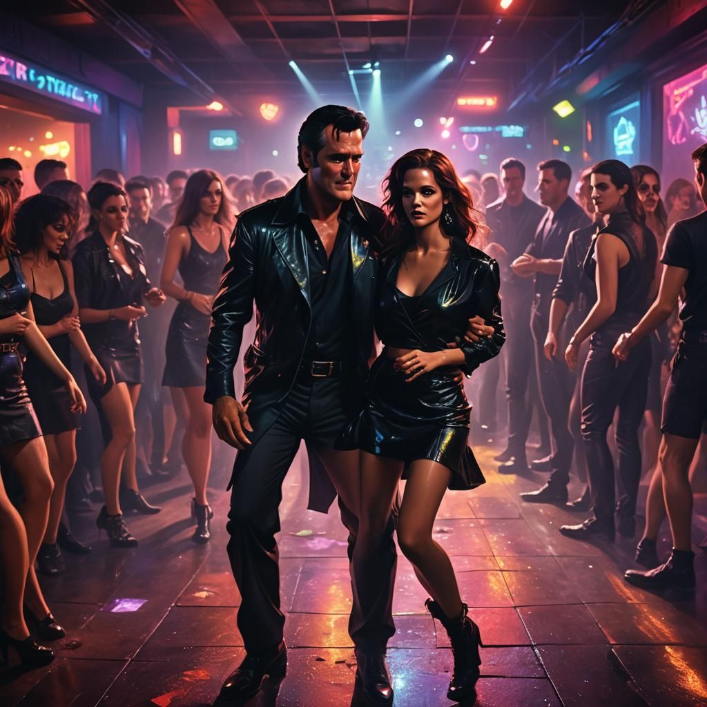 Nightclub Dance: Atmospheric Neon Lights and Moody Colors