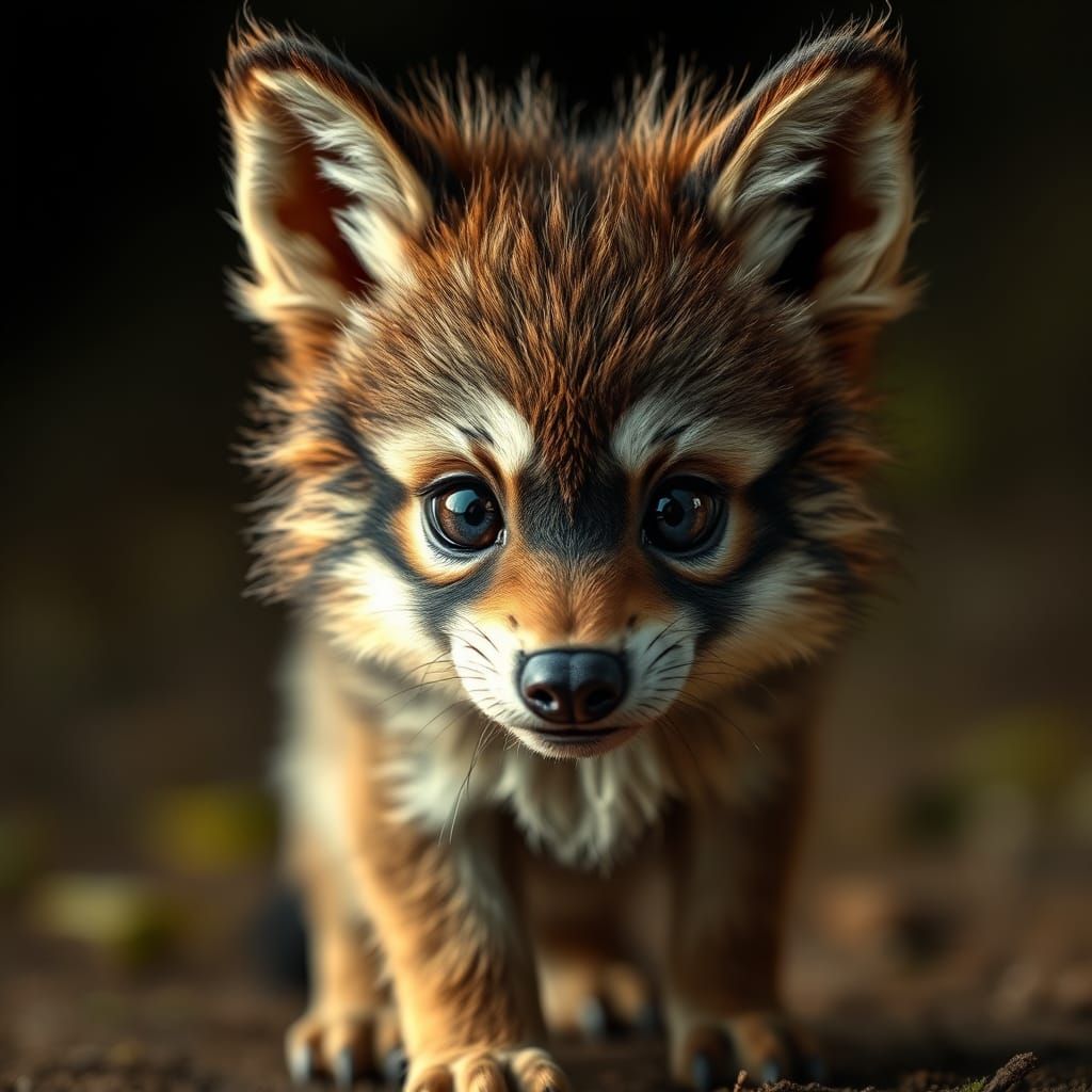 Adorable Chibi Werewolf with Big Eyes