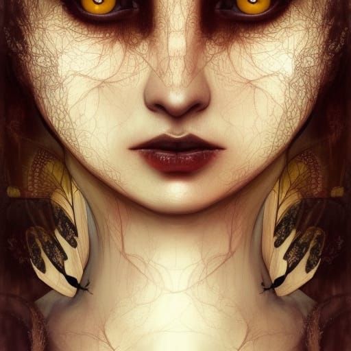 Insect Fairy Portrait in Digital Art Style