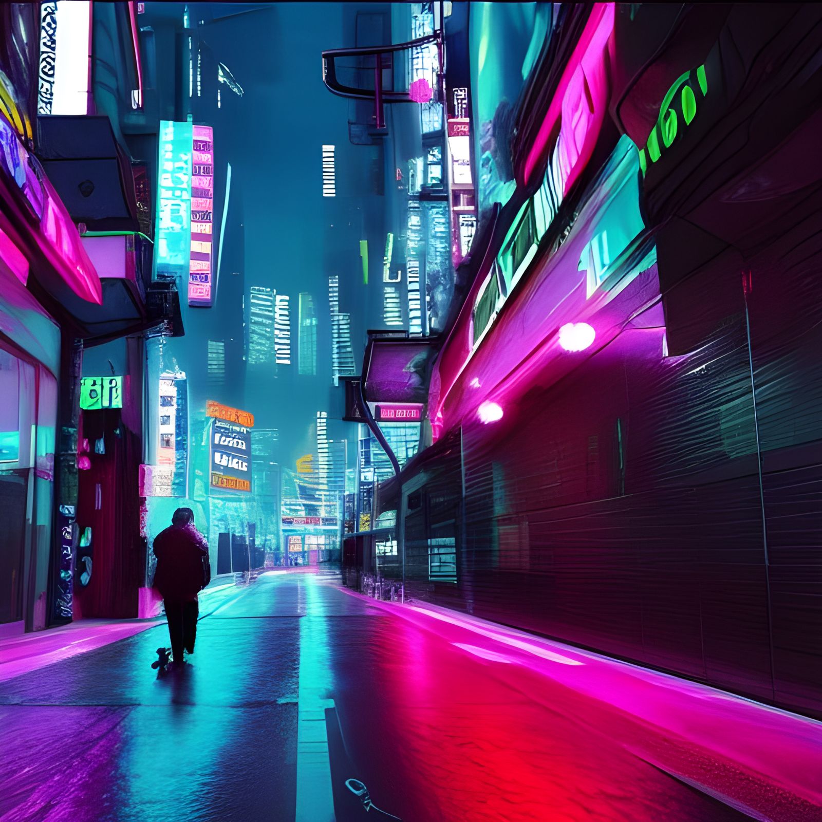 Cyberpunk Edgerunners Inspired Cyberpunk Scene