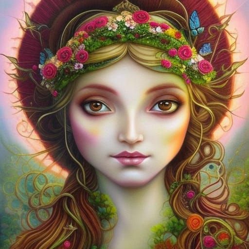 Goddess of Spring: Fantasy Art Portrait