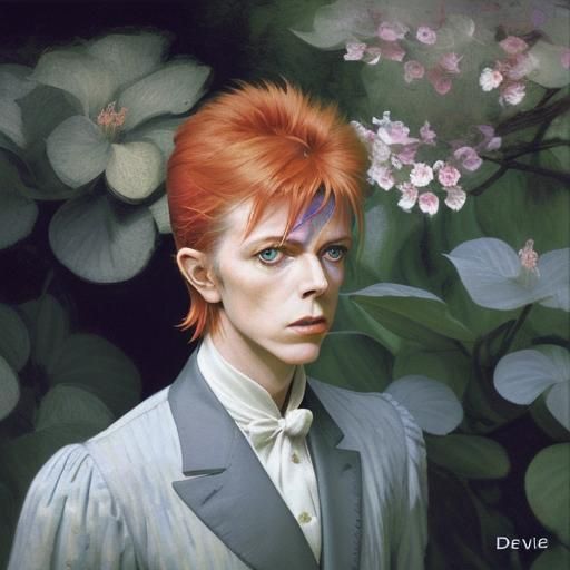 David Bowie as Impressionist Portrait