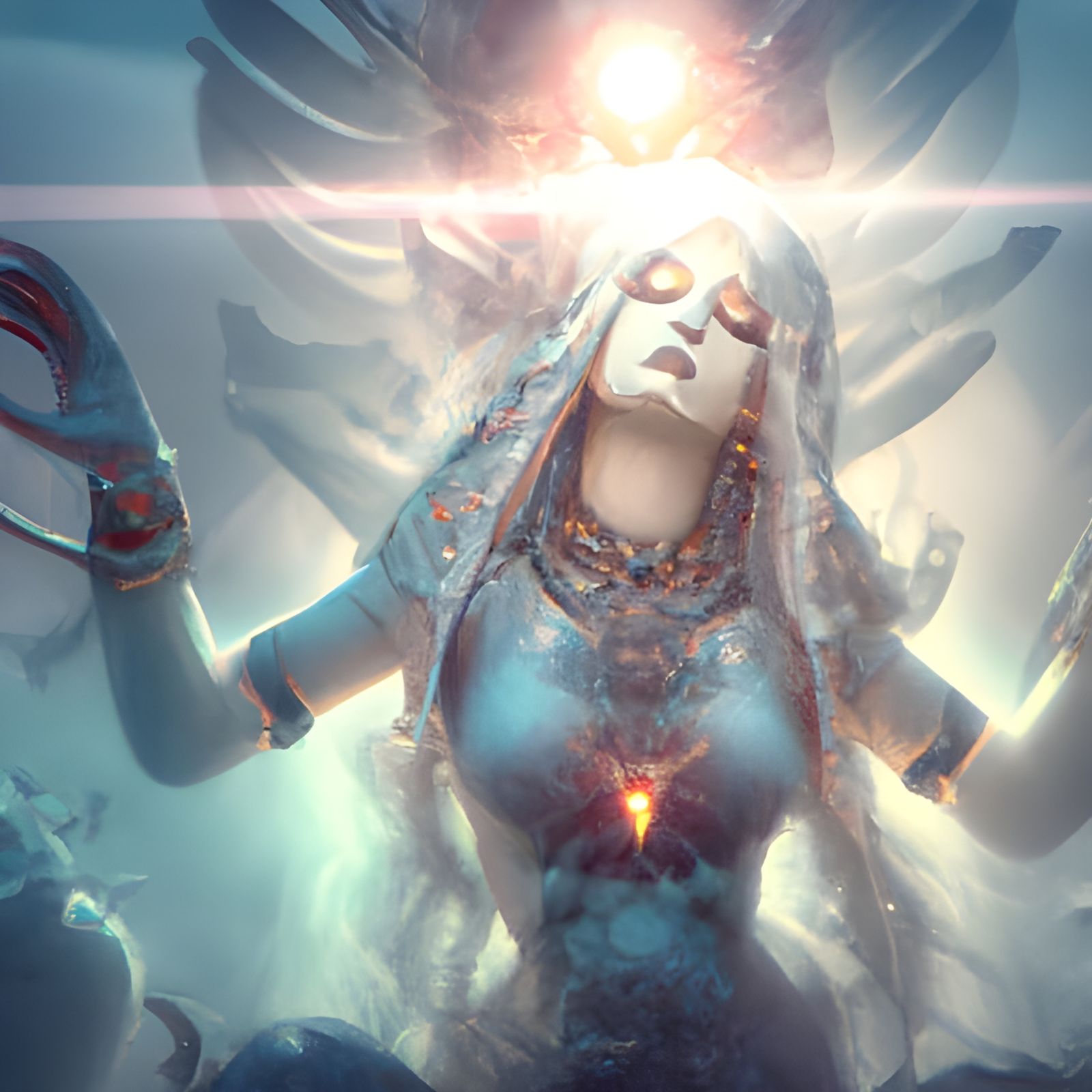 Tattooed Goddess: Realistic Digital Matte Painting
