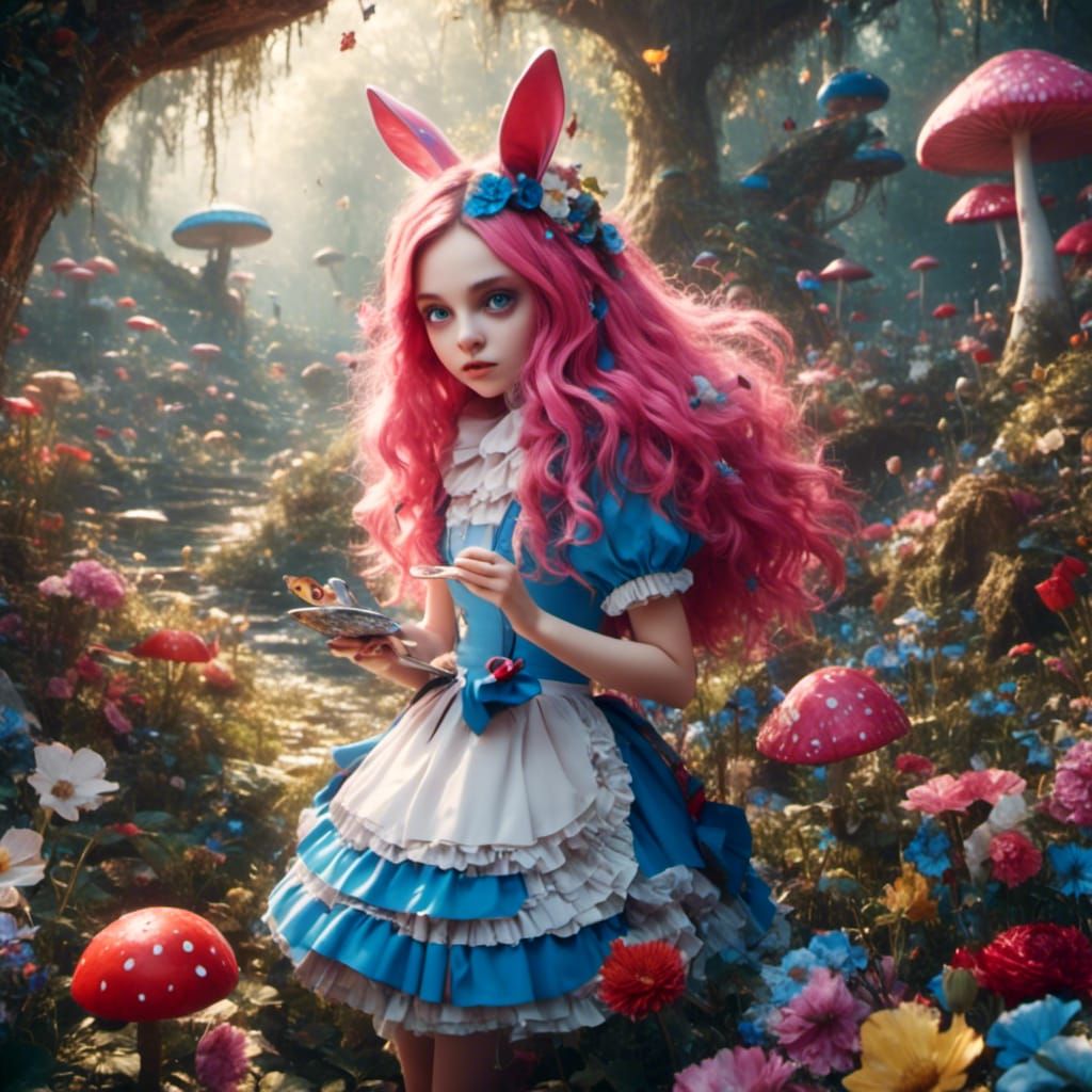 Alice in Wonderland Animated Illustration