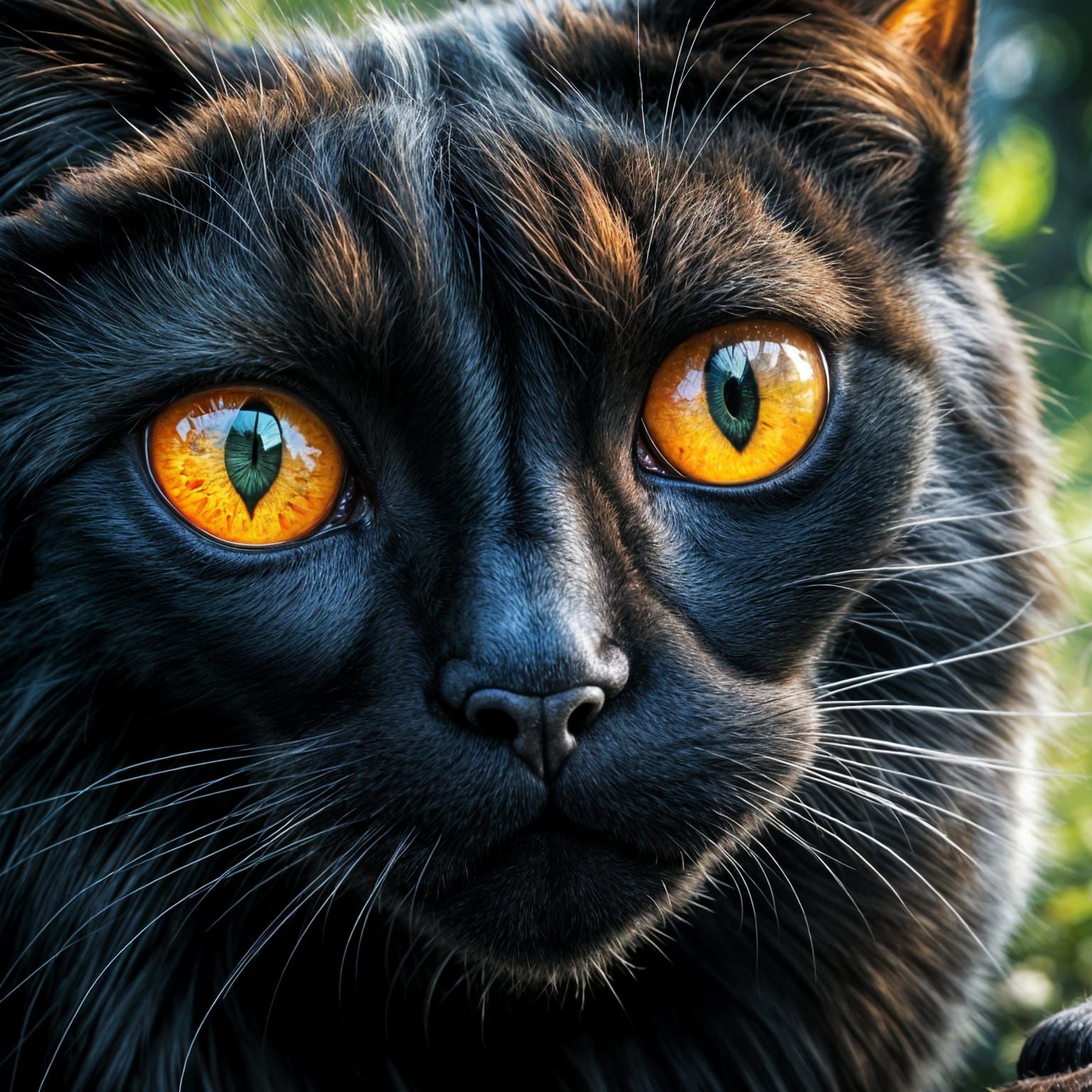 Hyperdetailed Cat Eyes with Magical RPG Aesthetic