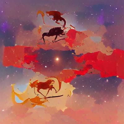 Sagittarius Constellation in a Starry Night Sky