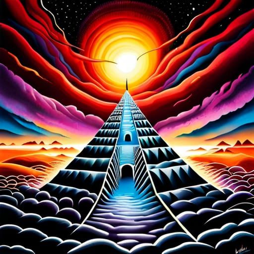 Mystical Pyramid Relays Earth Energy in Graffiti Art