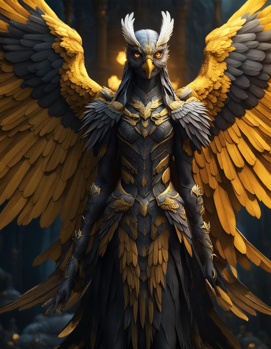 Stunning Harpy: Dark Fantasy Concept Art