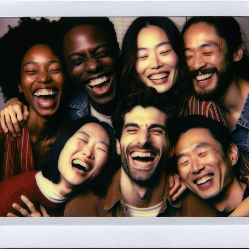 Friends Forever: A Heartwarming Polaroid Portrait
