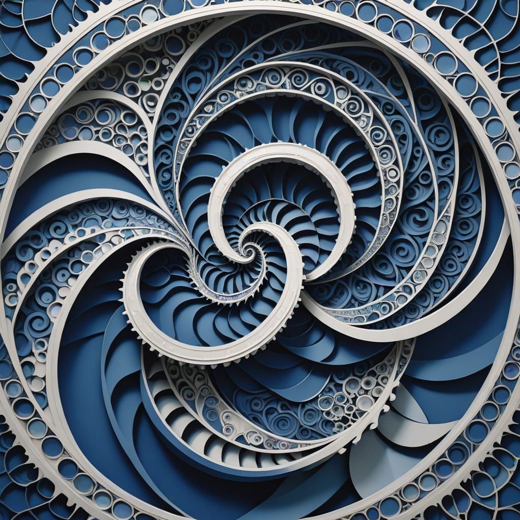 Fractal Reptile in Escher-Inspired 3D Art