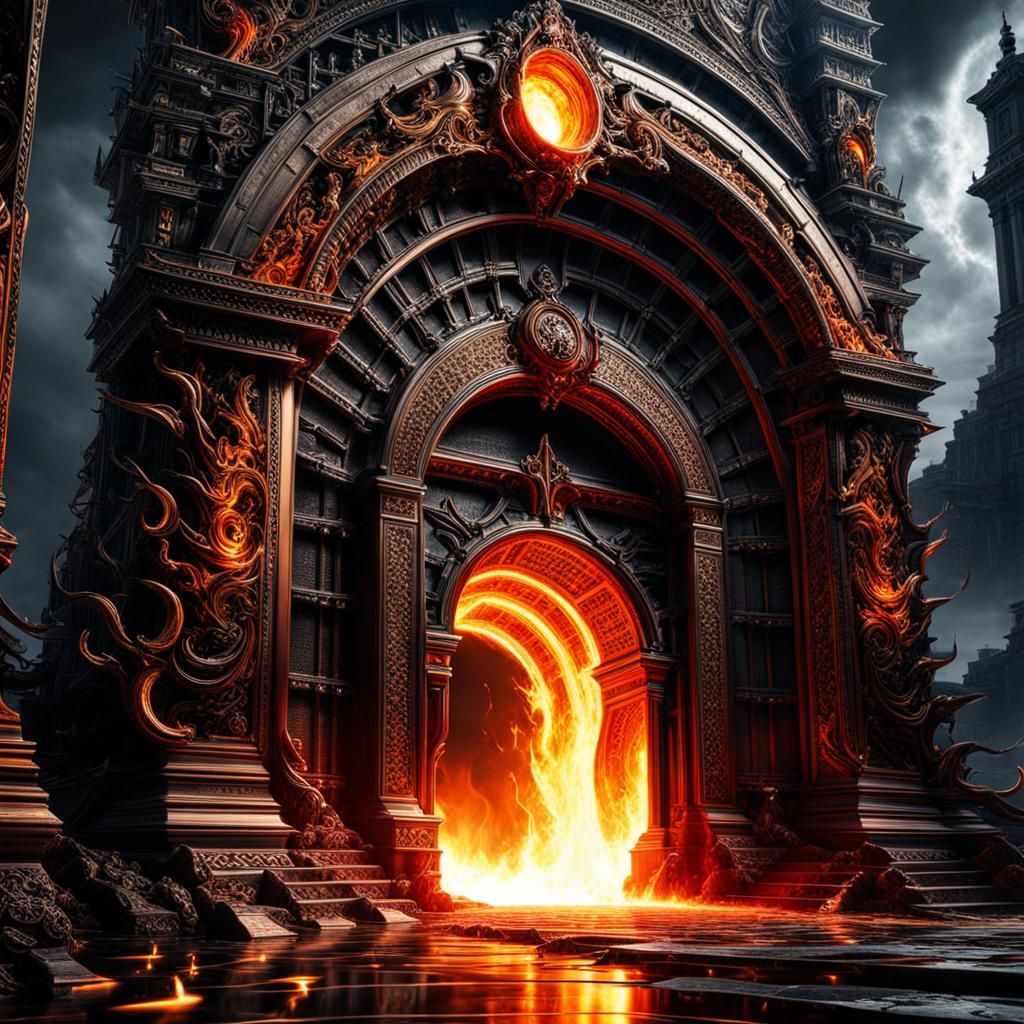 Hyperrealistic Portal to Hell in High Definition