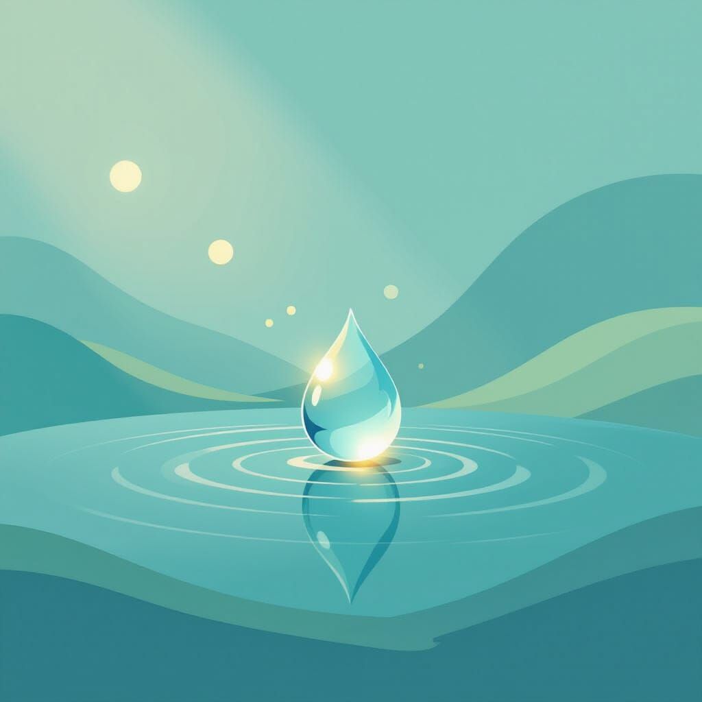 Minimalist Healing Illustration with Gentle Gradients