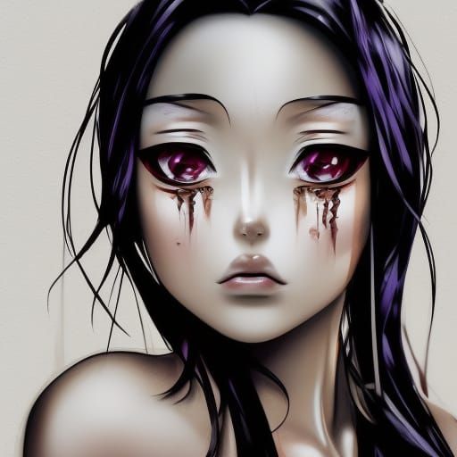 Anime Bikini Woman: Detailed 16k Resolution Portrait