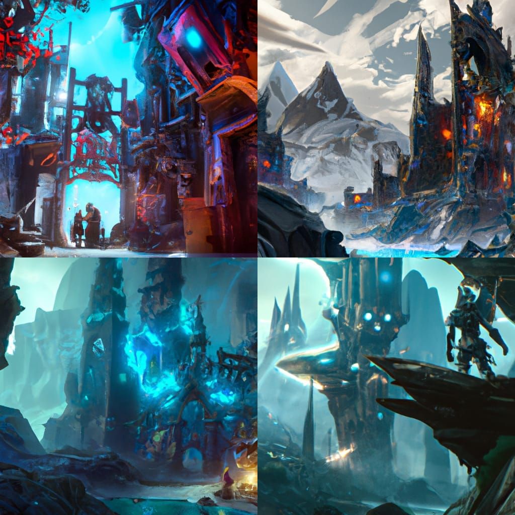 Fantastical Matte Painting with Deep Color