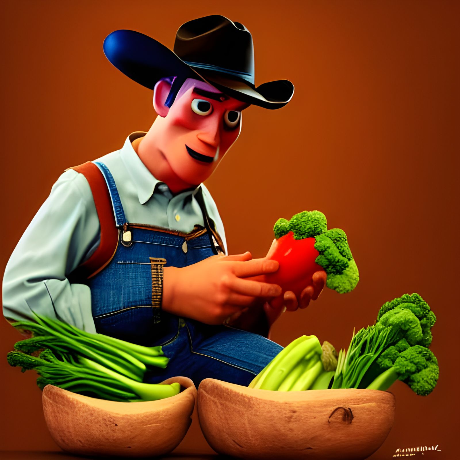 "Now folks, make sure to eat 22 vegetables a day if you want to become the jolly green giant."