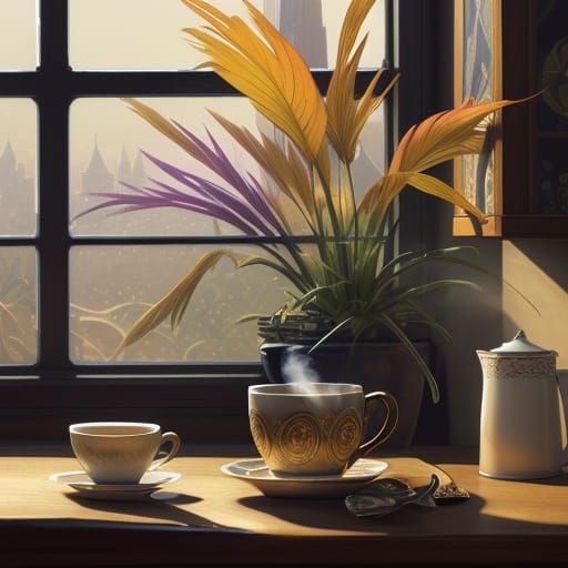 Vibrant Morning Steampunk Coffeecup