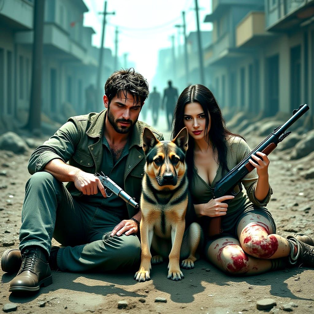 Vulnerable Humans Amidst Zombie Horde