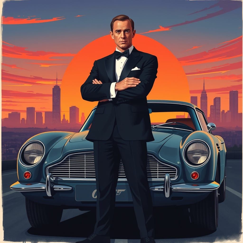 James Bond in High-Tech Aston Martin DB5