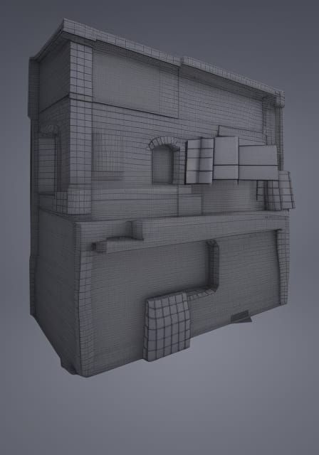 Low Poly PS1 Style 3D Model with Volumetric Lighting