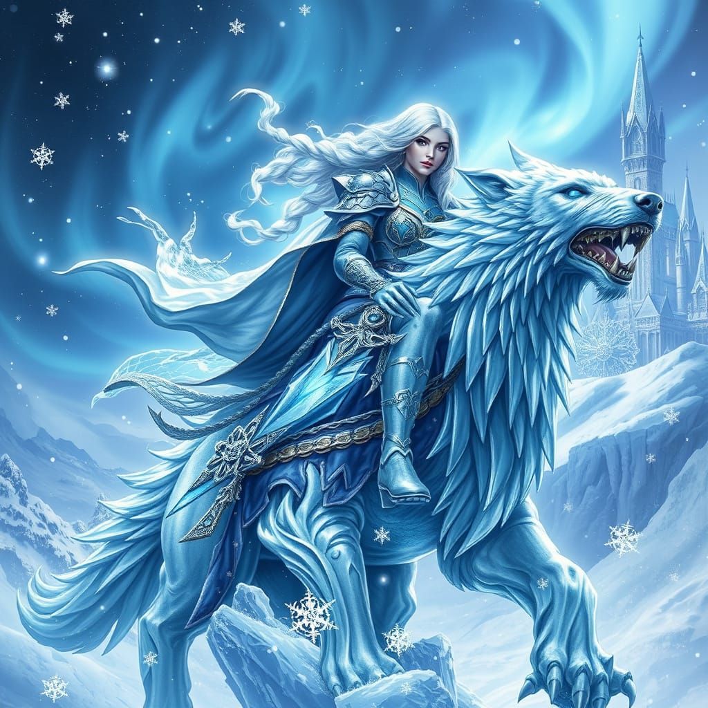 Regal Ice Sorceress Conquers the Frosty Realm