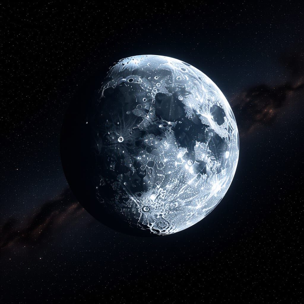 Partial Lunar Eclipse in Deep Space