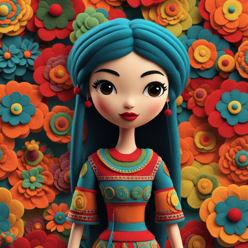 Exotic ,folk art style beautiful, woman sketch,comic book,cartoon,