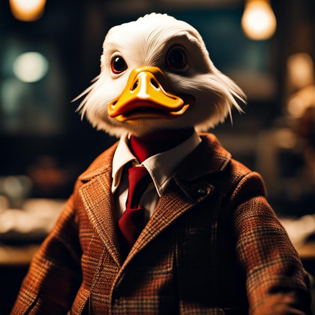 Hyperrealistic Howard The Duck in Cinematic Style