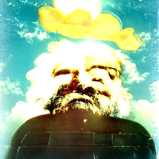 Karl Marx Descending from Heaven in Mexico City