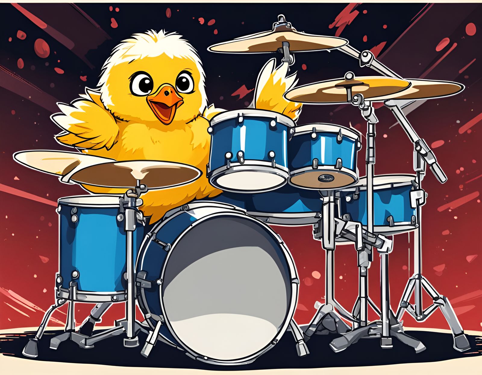 Chick Drummer Rocks Out with Band