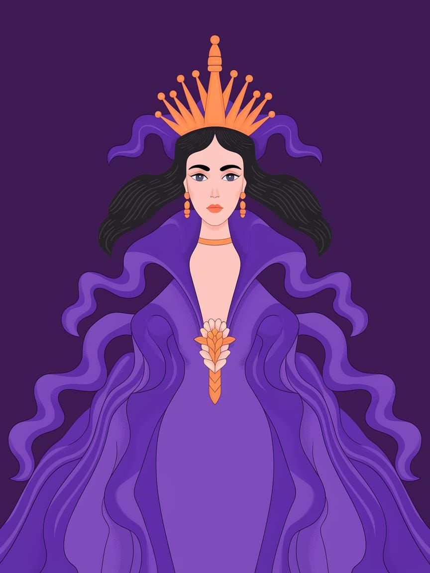 Royal Purple Female Portrait