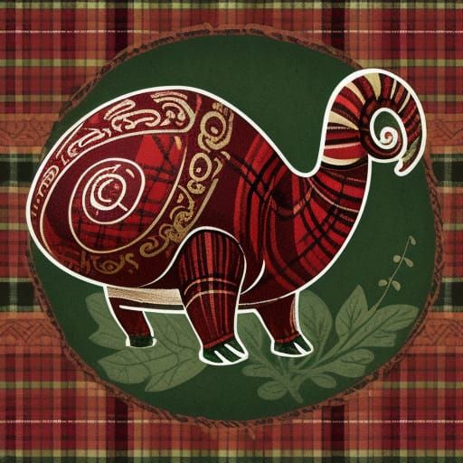 Fantasy Snail with Tartan Shell