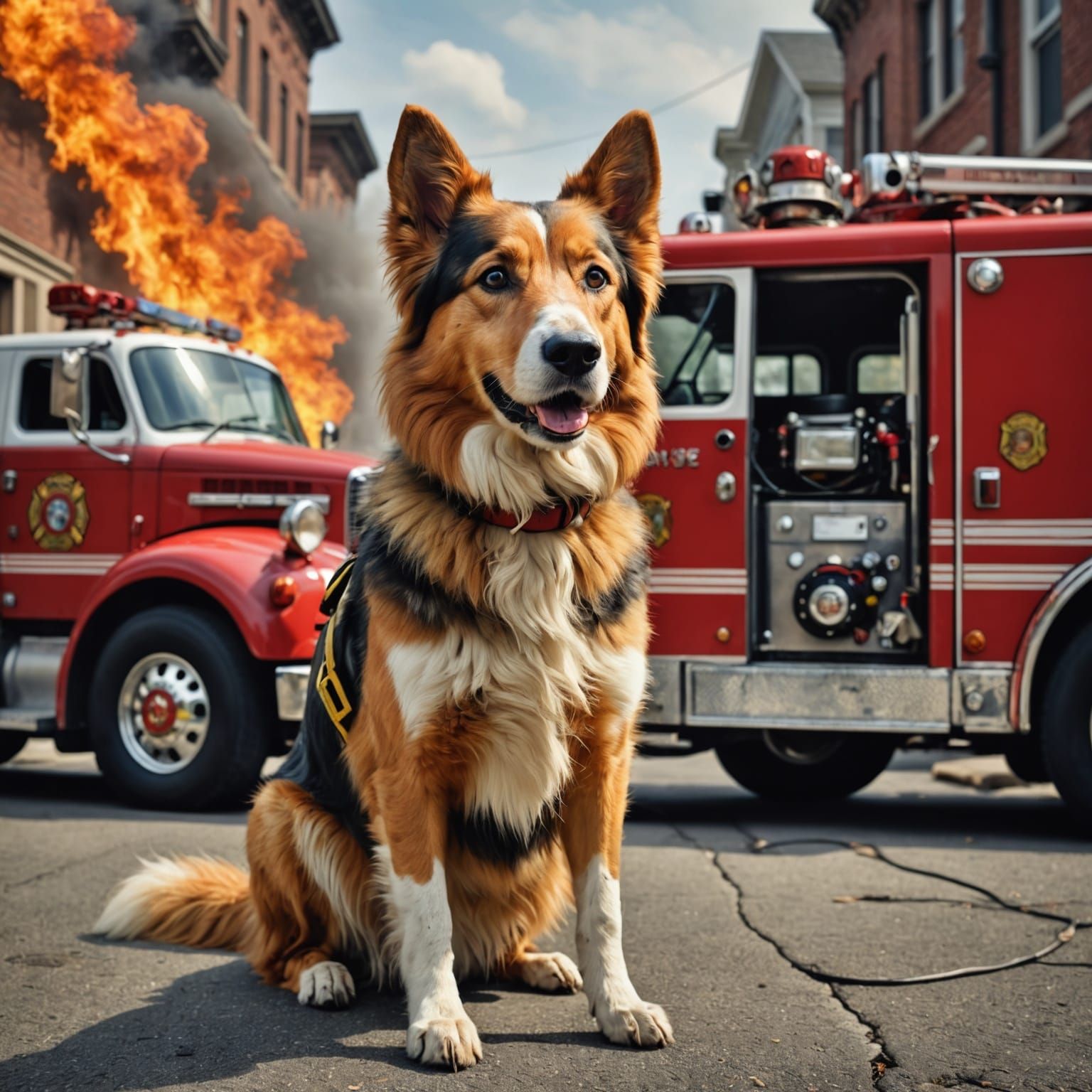 Lassie Alerts Fire Department to a Fire